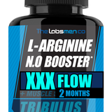 L-Arginine Nitric Oxide Supplements for Men – Happy Wife, Happy Nights Help Increase Blood Flow Circulation, Muscle Pump Pre Workout, Male Endurance w/ Tribulus - 2 Mons