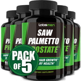 3X Formula Natural Prostate Health Supplements for Men - Saw Palmetto Reduce Nighttime Bathroom Trips + Hair Growth/Hair Loss Prevention, 2-Mons
