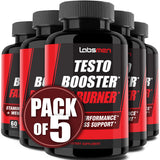 Natural Testosterone Booster for Men at Gym & Bedroom, Happy Wife, Happy Nights - Helps Boost Physical Performance, Restore Vitality and Support Weight Management - 60 Tablets