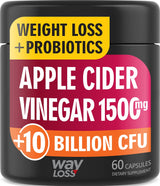 WayLoss Apple Cider Vinegar capsules for Weight Loss Support w/ 10 BN Probiotics, ACV pills for Women & Men - Daily Supplement for Weight Management, Cleanse, Gut Wellness, Immunity Support, 60 Caps