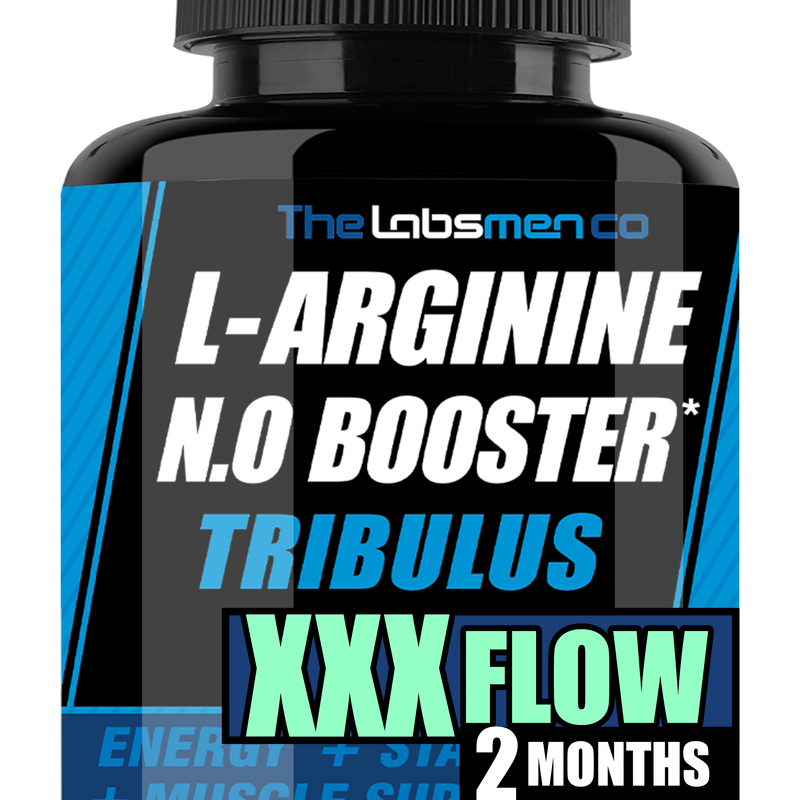 L-Arginine Nitric Oxide Supplements for Men – Happy Wife, Happy Nights Help Increase Blood Flow Circulation, Muscle Pump Pre Workout, Male Endurance w/ Tribulus - 2 Mons