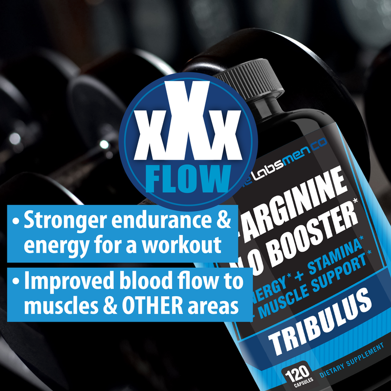 L-Arginine Nitric Oxide Supplements for Men – Happy Wife, Happy Nights Help Increase Blood Flow Circulation, Muscle Pump Pre Workout, Male Endurance w/ Tribulus - 2 Mons