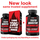 Natural Testosterone Booster for Men Sexual Drive / Testosterone Supplement for Men as Supplements for Men w/ EGCG Green Tea Healthy Weight Loss, Guarana Extract & Horny Goat Weed for Men