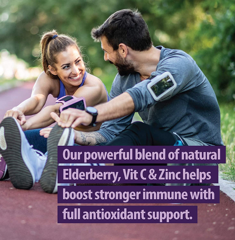 Sambucus Elderberry Zinc Vitamin C Supplement Provides Elderberry Immune Support Vitamin Zinc Vitamin C As Immune Booster for Adult, Immunity Booster &amp; Black Elderberry Supplement