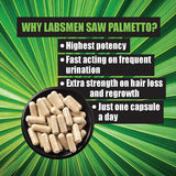 Saw Palmetto Healthy Prostate Supplement for Men 1235mg - Extra Strength Prostate Support w Frequent Urination, DHT Blocker, Hair Regrow, Hair Growth Supplement, Hair Loss Prevention