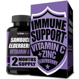 Sambucus Elderberry Zinc Vitamin C Supplement Provides Elderberry Immune Support Vitamin Zinc Vitamin C As Immune Booster for Adult, Immunity Booster &amp; Black Elderberry Supplement