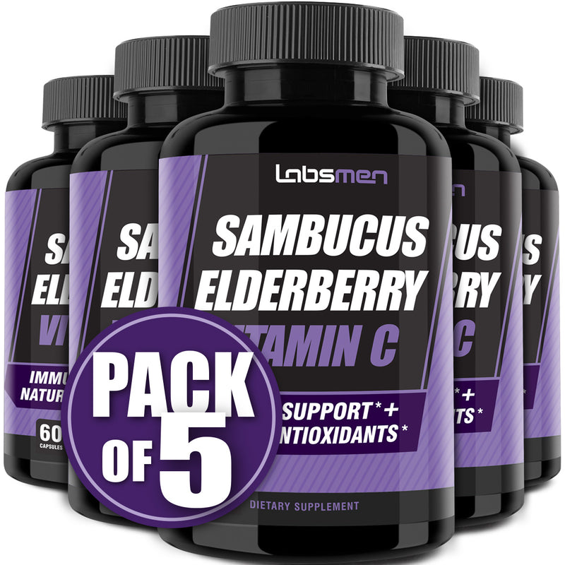 Sambucus Elderberry Zinc Vitamin C Supplement Provides Elderberry Immune Support Vitamin Zinc Vitamin C As Immune Booster for Adult, Immunity Booster &amp; Black Elderberry Supplement