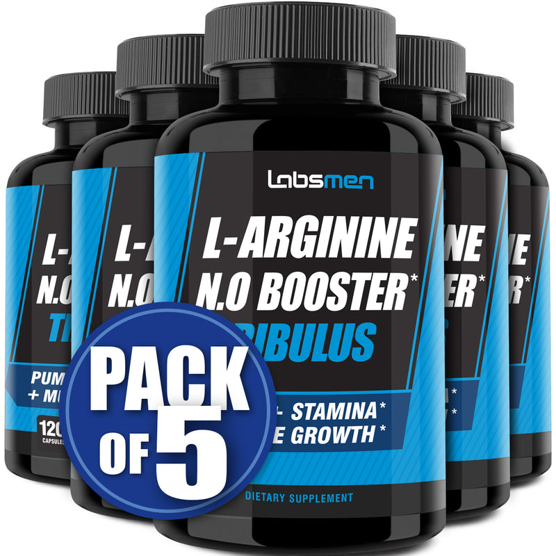 L Arginine Supplement – 1600mg Nitric Oxide Supplement (Nitric Oxide Booster/ NO Booster) & Nitric Oxide Pills for Men Support Muscle Growth Supplements for Men w/ Tribulus Terrestris