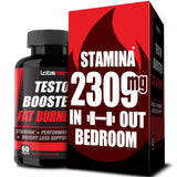 Natural Testosterone Booster for Men Sexual Drive / Testosterone Supplement for Men as Supplements for Men w/ EGCG Green Tea Healthy Weight Loss, Guarana Extract & Horny Goat Weed for Men