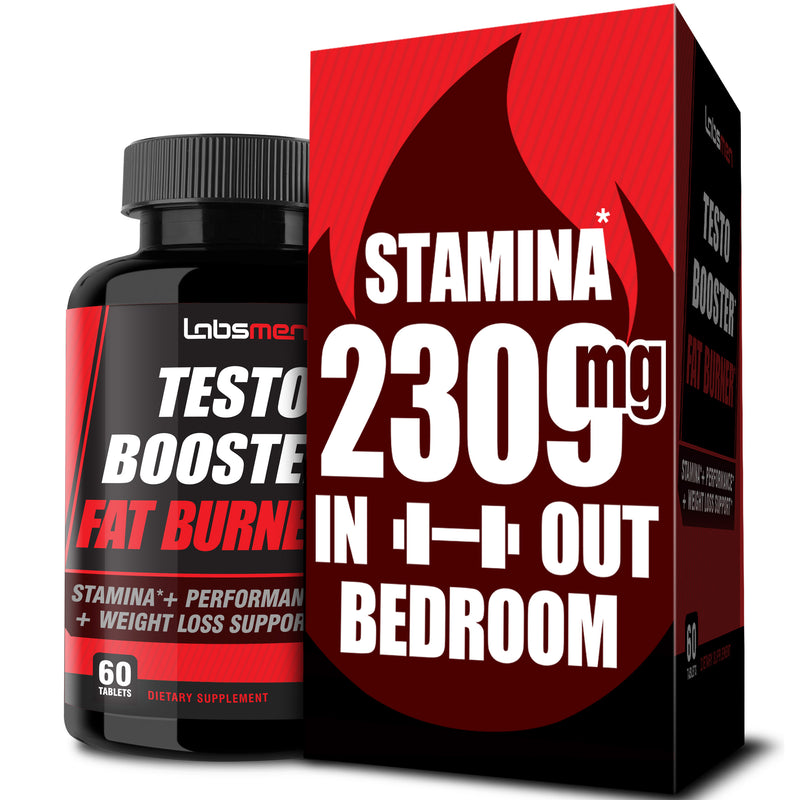 Natural Testosterone Booster for Men Sexual Drive / Testosterone Supplement for Men as Supplements for Men w/ EGCG Green Tea Healthy Weight Loss, Guarana Extract & Horny Goat Weed for Men