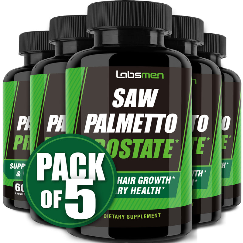 Saw Palmetto Healthy Prostate Supplement for Men 1235mg - Extra Strength Prostate Support w Frequent Urination, DHT Blocker, Hair Regrow, Hair Growth Supplement, Hair Loss Prevention