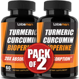 One Vegan Capsule of 2665mg - 20X Turmeric Curcumin Supplement with Bioperine Turmeric Curcumin w Black Pepper Work as Anti Inflammatory Supplement for Natural Pain Relief & Joint Pain Relief