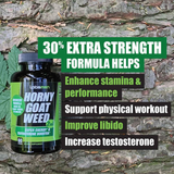 LabsMen 2-in-1 Horny Goat Weed Extract with Epimedium (13mg Icariin), Maca, Tribulus Terrestris, L Arginine & Panax Ginseng Testosterone Booster for Men | Enhance Stamina, Performance & Libido